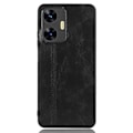 Miniatyrbild 4 av 5: Klädsel i kohudstruktur till Realme C55, PU-läderbelagd TPU+PC-baksida (ZYH) Black, Black Realme C55