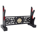 Miniatyrbild 1 av 4: Vadderat svärdstativ Display Velvet Protect Sword Rack för Katana Genji Japanese Sword Stand -drake (DPD) Black