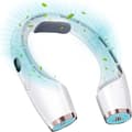 Bladeless halsventilator, tre-trins LED-display, ultra-stille drift, USB-opladning - hvid