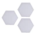 Canvas Målartavla Hexagon Form Vit 12,5cm Sidlängd Förtjockad Stil För Hobbyister 3st