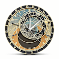 Miniatyrbild 1 av 5: Tjeckien Prag väggklocka för sovrum konstellation heminredning klocka astronomisk tryckklocka astronomi älskare gåva (DPD) No Frame