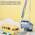 Miniatyrbild 4 av 5: 500ml Söt Bussform Vattenkopp Justerbar Rem Design Sportflaska För Barn Pojkar Flickor - Snngv (ZYH) Blue
