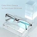 Miniatyrbild 5 av 5: Härdade färgblinda glasögon anti-scratch för rödgrön färgblindhet (DPD)