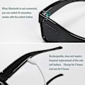 Miniatyrbild 5 av 5: Led-glasögon Bluetooth-app-anslutna Led-display Smart Glasses Diy Funky Eyeglasses  (ZYH)