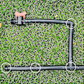 Miniatyrbild 5 av 5: Bevattningskopplingssats för dropprör - 6 T-kopplingar, 6 kopplingar, 6 ändar, 6 armbågar - 16 mm droppspridare (ZYH)