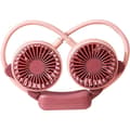 USB genopladelig bærbar halsventilator. Håndfri vedhængsventilator til kontor og rejser. Taro lilla farve.