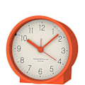 Miniatyrbild 1 av 5: AA batteridriven analog väckarklocka Tyst, inte tickande, stigande pipljud, snooze, ljusfunktioner, enkel set (orange) (DPD)