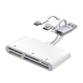 5-i-1 Minneskortläsare Typ C USB A till SD/TF//MS/XD USB OTG Adapter, Multi Minneskortläsare för