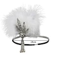 Miniatyrbild 2 av 5: Vinta 1920-tal Ing 20-tal Gatsby-del med 1920-talets flapper Gatsby H-accessoarer  (ZYH) White