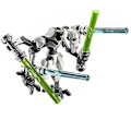 Miniatyrbild 3 av 3: 2 stjärnkrigs minifigurer General Grievous actionfigurer leksak (ZYH)