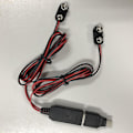 Miniatyrbild 3 av 5: 6f22 9v batterieliminator Byt 9-volts batterier USB/typ C power (DPD) 1m