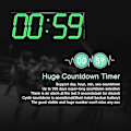 Miniatyrbild 4 av 5: Digital LED-väggklocka, överdimensionerad väggklocka med siffror, fjärrkontroll Count up/Countdown (ZYH)