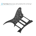 Miniatyrbild 5 av 5: HSH Elektrisk Gitarr Pickguard PVC Pick Guard Repskydd för Ibanez g250 Gitarr Ersättning Vit Pärla  (ZYH) Black Pearl