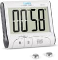 24-timmars digital magnetisk elektronisk kökstimer (1-pack, vit)