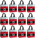 12 st Väskor, Jultomte Presentpåsar Tote Bag, Jul Kraftpåsar, Godis Godispåse Presentförpackningspåse för Present, Fest