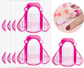 Papper Nail Forms för Gel Builder - 100 st Ros Nail Extension Form Stickers - Stora Självhäftande Nail Builder Forms
