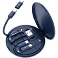 Multi USB Ladeadapterkabelsett, USB C til Lightning Adapterboks (blå) blue