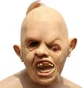 1 st Ansiktslös Grimaserande Demonmask, Lyxig Kostym för Halloween