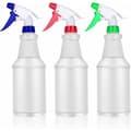 3-delat 600ml Tomma Sprayflaskor i Plast med Påfyllningsbara Spray- och Jetlägen