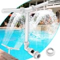 Poolfontæne, Dual Jet Pooltilbehør 2 i 1 Justerbar Poolfontæne til Overjordisk Pool