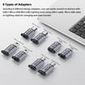 Pikkukuva 2 / 5: USB-C - Micro USB -sovitin, Type C/Micro USB naar Lightning -muuntaja, Micro USB - USB-C -jatkojohto (8 kpl)