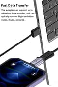 Pikkukuva 4 / 5: USB-C - Micro USB -sovitin, Type C/Micro USB naar Lightning -muuntaja, Micro USB - USB-C -jatkojohto (8 kpl)