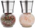 Salt- och pepparkvarn Rund Set om 2 Rostfritt Stål Manuell Krydda Salt & Pepparkvarn Set