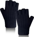 Vinter Halvfingerhandskar Fingerlösa Stickade Vantar Varma Stretchiga Handskar för Män Kvinnor Stickade Handskar