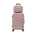 Pikkukuva 2 / 5: CELIMS - Medium Weekend Matkalaukku Setti Vanity / Toalettilaukku 35cm Jäykkä ja kevyt | Pitokoko 20kg 65cm | Ruusukulta Rose guld