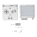 Miniatyrbillede 1 af 8: Game Console Shell til GBA SP Udskiftning af fulddele, hus Shell Case med knapper til Gameboy Advance SP Silver