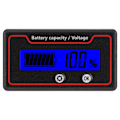 Miniatyrbillede 2 af 8: Batterimåler Lysalarm LCD Display Sikker Batterikapacitet Spændingsmåler til Elbil 12‑84V Blåt Lys