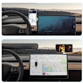 Miniatyrbillede 6 af 8: Magnetisk Biltelefonholder Justerbar Universal Instrumentbræt Teleskopisk Beslag Erstatning for Tesla Model 3 Y X S Hvid