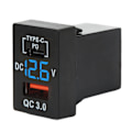 Miniatyrbillede 5 af 8: Biloplader Socket QC 3.0 Hurtig Opladning 12‑24V Spændingsdisplay til Biler Motorcykler Autocampere