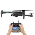 Pikkukuva 3 / 8: Miehittämätön Ilma-alus Muoviset Elektroniset Komponentit Harmaa 4K Kaksoiskamerat Taitettava Optinen Virtausasemointi Drone Yli 14-vuotiaille