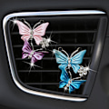 Miniatyrbilde 6 av 8: 2 stk. Sommerfugl Bilventil Klips Bilduft Bil Diffuser Luftfrisker Rhinestone Bil Bling Tilbehør