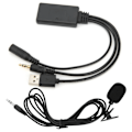 Miniatyrbillede 8 af 8: Bluetooth 5.0 AUX Kabel Adapter med Mikrofon Håndfri Opkald Udskiftning til Ford Focus/Mondeo