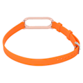 Pikkukuva 3 / 8: Xiaomi Mi Band 6/5 NFC -kellolle sopiva ranneke metallisella soljella, pehmeä silikoninen, oranssi