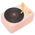 Pikkukuva 7 / 8: Bluetooth-kaiutin Stereo USB-lataus Retro-levysoittimen muotoilu Kannettava Mini Langaton Kaiutin Kotijuhliin Matkustamiseen Vaaleanpunainen
