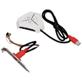 Miniatyrbild 3 av 8: Extern strömbrytare Vattentät Aerodynamisk Båge Design Dubbla USB-överföringsportar Desktop Mobilbrytare