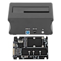 Miniatyrbilde 6 av 8: USB 3.0 til SATA Ekstern Harddisk Dockingstasjon Enkel Disk 5Gbps Aluminiumlegering Kopifunksjon HDD Dock 100‑240V EU Plugg