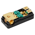 Miniatyrbillede 2 af 8: 1 ind 2 ud 0/4 AWG til 4/8 AWG lydstrømsikringsholderboks med gennemsigtigt dæksel til bil lastbilbåd RV