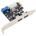 Pikkukuva 2 / 8: PCIE-USB3.0-laajennuskortti 2 porttia Nopea ja vakaa tiedonsiirto 20-nastainen liitin Usb Pcie-kortti