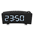 Miniatyrbild 8 av 8: Digital Väckarklocka 180° Projektion På Tak Vägg USB-Driven Väckarklocka för Sovrum Tunga Sovare Barn Äldre Vit Font