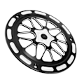 Miniatyrbild 8 av 8: Motorfläktskydd i aluminiumlegering för Vespa Sprint Primavera 150 2013-2021 - Svart