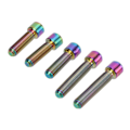 Miniatyrbillede 7 af 8: 5 stk. Skruer til Gearskifter M4 3 stk. 13,5 2 stk. 20 mm Titanium Legering Rustfri Nem Installation Bur Skruer til Mountainbike Farverige