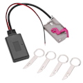 Pikkukuva 1 / 8: Bluetooth 5.0 32-nastainen langaton radio stereo AUX-sovitinkaapeli korvaa A3 A4 A6 A8 TT R8 RNS‑E Navigoinnin