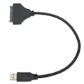Miniatyrbilde 7 av 8: USB til SATA-adapter 6 Gbps overføringshastighet ABS for 2,5 tommer 7‑15 mm HDD SSD med LED-indikator for Windows