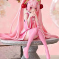 Miniatyrbilde 2 av 5: Sakura Hatsune Miku Figur – Sakura Future Noodle Plug Modell Hurtignudler Bilskall Skrivebordsornamenter