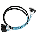 Miniatyrbillede 4 af 8: Mini SAS Kabel 4 SATA til 4 SATA Lige Buet Kabel 6Gbps Anti-Interferens Dobbelt Gruppe Skærmning SAS Kabel 0,5m / 1,6ft