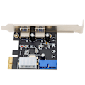 Pikkukuva 4 / 8: PCIE-USB3.0-laajennuskortti 2 porttia Nopea ja vakaa tiedonsiirto 20-nastainen liitin Usb Pcie-kortti